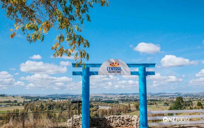 The entrance to Waipukurau overlooking the town from the north